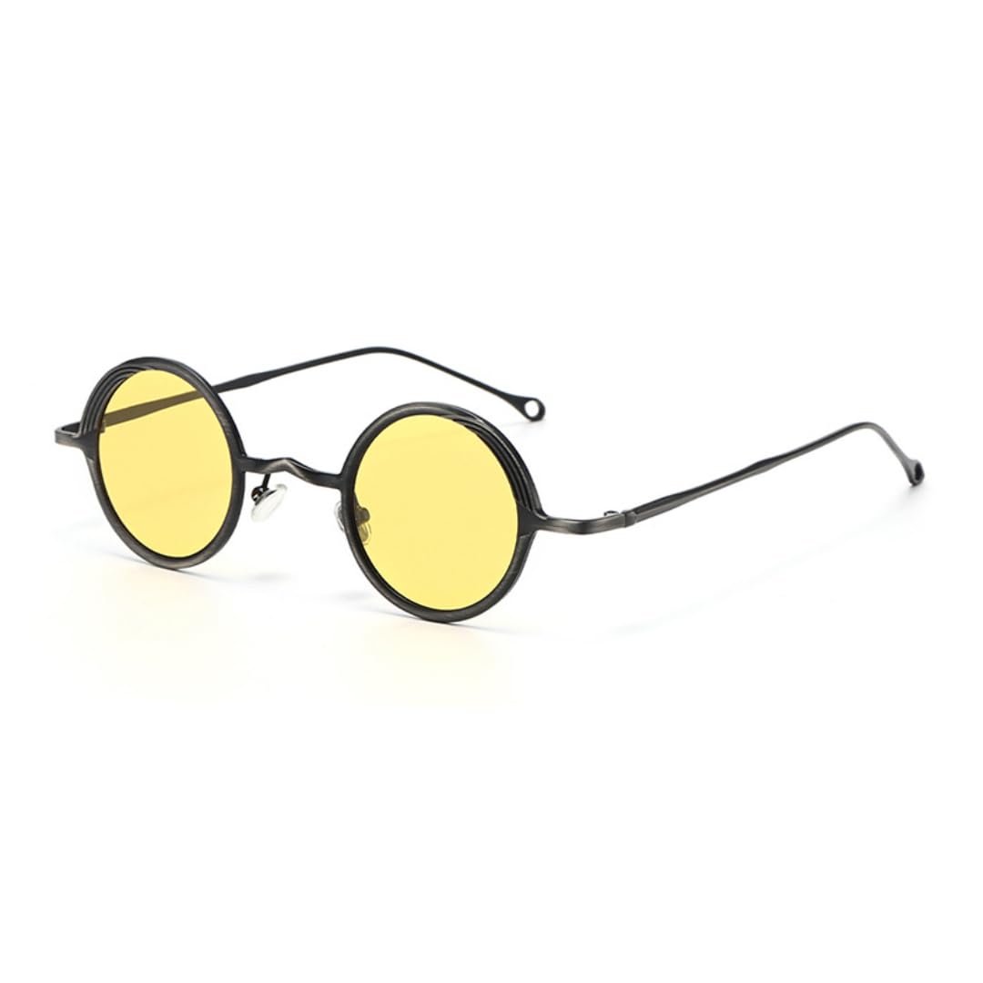 Lunettes de soleil rondes tendance, style vintage luxueux, protection UV400 pour l'extérieur