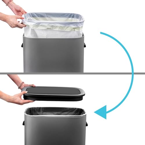Caneca de basura rectangular con sensor de movimiento 55L miniatura 7