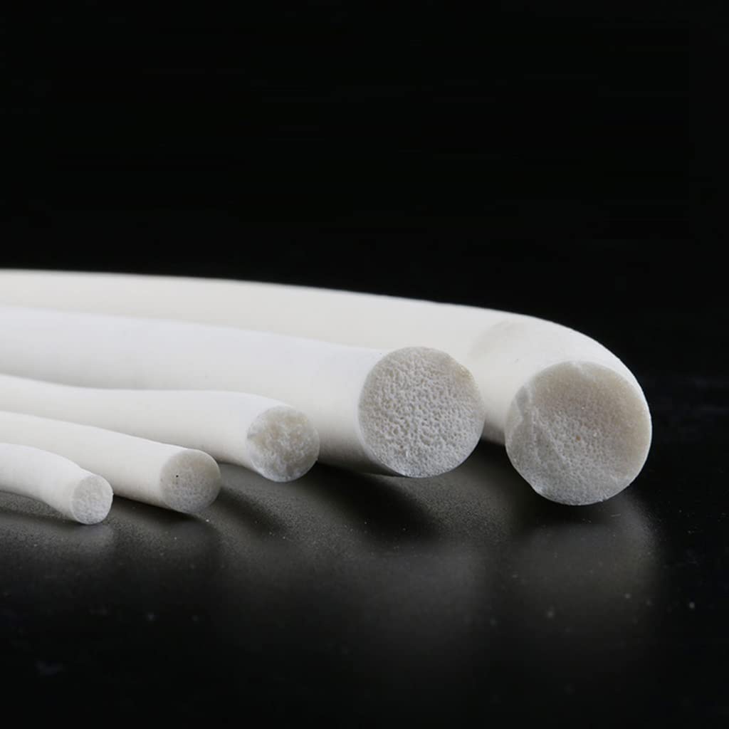Tira de sellado de espuma de silicona, Tira de sellado cordón gomaespuma silicona, 10 metros, 1-8mm for puertas y bricolaje