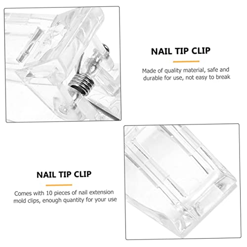 Housoutil kit 20 piezas clips para uñas acrílicas miniatura 4