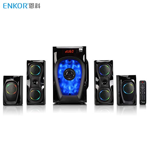 Image of 4.1 Channel Home Theater Speaker System Bluetooth Satellite PC Gaming Speakers Group Set 50W Surround Sound DIY Subwoofer SD /FM /USB /HDMI Amplifier 18W 3D Stereo Karaoke Kit TV Speakers EK4942