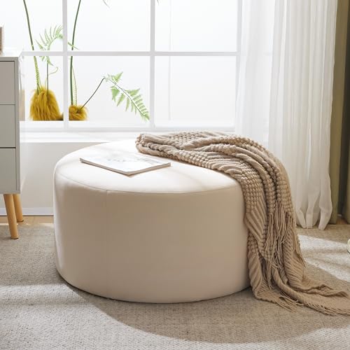 30-Modern-Round-Ottoman-Foot-Rest-Plush-Velvet-Multifunctional-Extra-Seat-Side-Table-Accent-Piece-Footstool-for-Living-Room-Bedroom 30 Modern Round Ottoman Foot Rest Plush Velvet Multifunctional Extra Seat Side Table Accent Piece Footstool for Living Room Bedroom