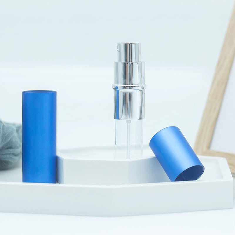 5 ml 10 ml aluminiowa butelka z rozpylaczem do perfum szklany atomizer, wielokrotnego napełniania, podróżny pojemnik na mgiełkę, zestaw próbek kosmetyków 10-100 szt. (czarny matowy, 100 szt., 5 ml)