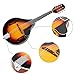 Elegant Mandolin Musical Instrument,A Style Mandolin Instrument with Guard Board,Glossy Sunburst Finish (Sunset)