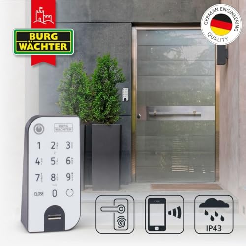 BURG-WÄCHTER Elektronisches Türschloss, Zylinder und Keypad, Öffnung mit App, Fingerprint...