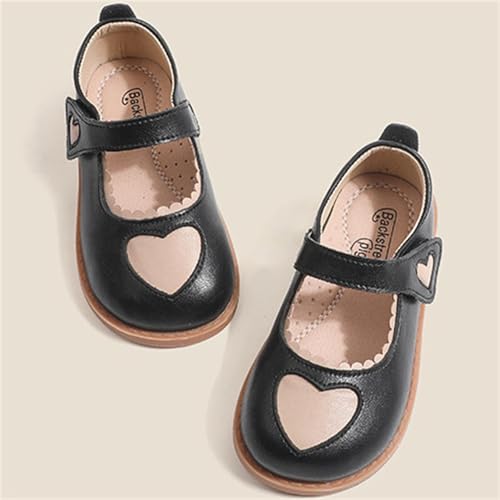 Toddler Little Girl's Sweet Heart Oxford Flats Princess Performance Dress Shoes Soft Sole Mary Janes3
