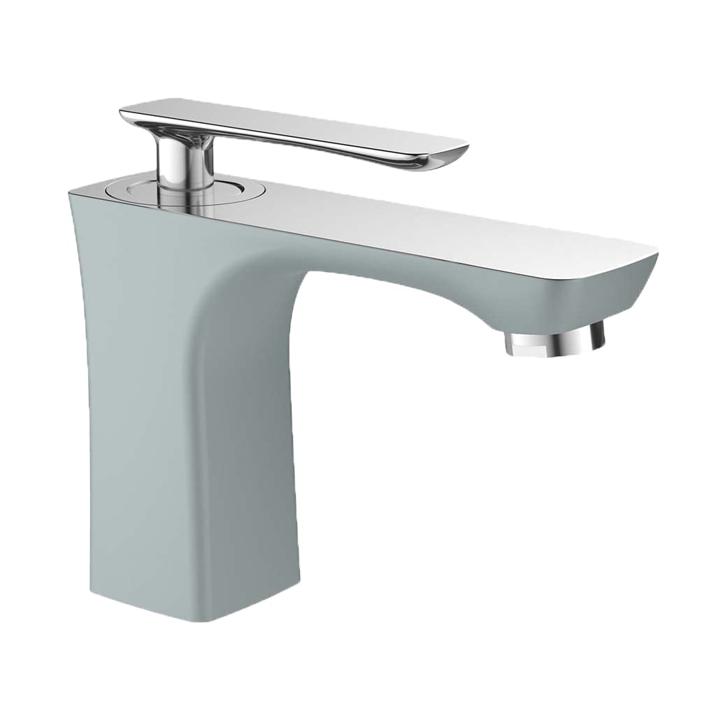 Lavabo monobloc Lauca gris brillant pour moderniser une salle de bain