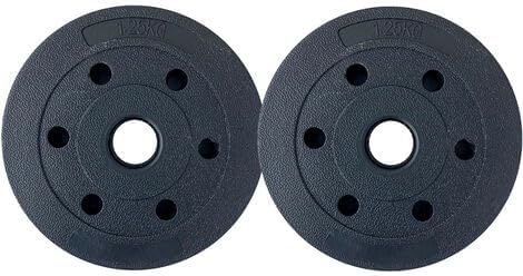 PERPETUAL Discos Pesas 1KG/1.25KG/1.5KG/2KG/2.5KG/3KG/5KG (2 Unidades) Agujero 25mm Piezas Sueltas Musculación Mancuernas Barra Peso Fitness Bodybuilding Compatibles Grandes Marcas (1.50, Kilogramos)