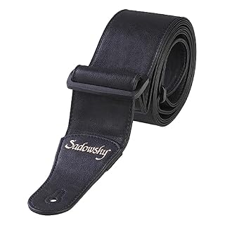Sadowsky Sangle basse en cuir synthétique – Noir/doré, Noir , S - Les Beatles, Paul McCartney, John Lennon, RIngo Starr, George Harrison