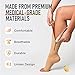 Open Toe Compression Socks Women - Toeless 15-20 mmHg Medical Compression Socks for Men, Sturdy Zippered Stocking to Improves Blood Circulation, Relieves Pain & Swelling - XL, Beige [1 Pair]