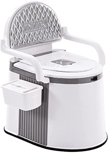 MOQINGH Portable Bedside Commode Chair Mobile Sturdy and Beautiful Extra Wide Toilet Chair Anti Slip and Anti Rollover for Outdoor IndoorEasy Cleaning