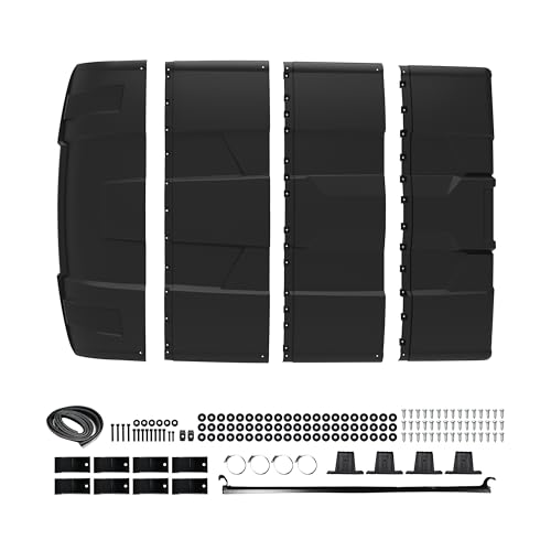 POKIAUTO Hard Sport Roof for Polaris Ranger Crew XP 1000/900 & Crew 900/570 Full-Size 2015-2026, Combined Poly Roof Top Sun Visor for Polaris Ranger 4-Seat, Replaces OEM #2889223, 4PCS by POKIAUTO - Image 2