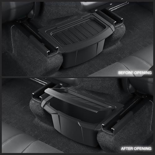 Tesnical Rear Center Console Floor Storage Box for Tesla Model Y Juniper 2025 2026 Rear Center Console Organizer - 2nd Row Seat Organizer Bin for Model Y Juniper Accessorie by Tesnical - Image 5