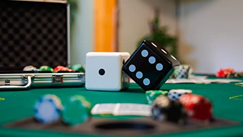 Olivia Martini Jumbo Dice Decor, Set Of 2, Natural Wood Decorations With Black And White Colors, Trendy Home Interior Centerpieces For Tables, Mantles, And Shelves #TOP6