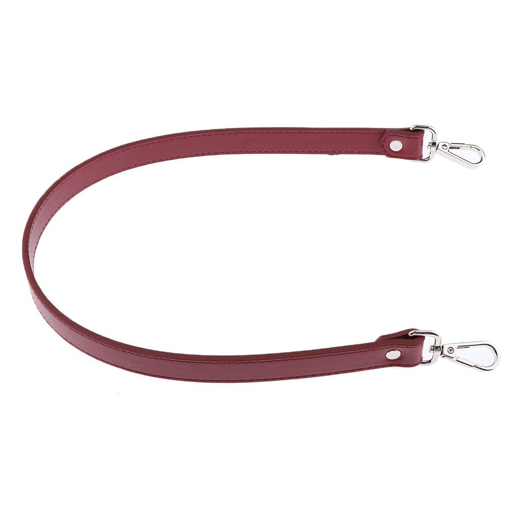 64Cm Leather Strap Bag Handle DIY Handbag Replacement Shoulder Strap Burgundy-image-47