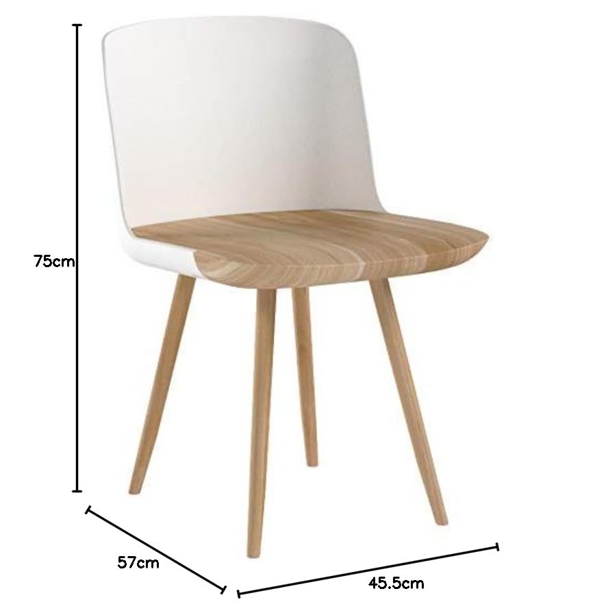Amazon｜コンフィ(Comfy) ダイニングチェア ホワイト 座面高44cm 