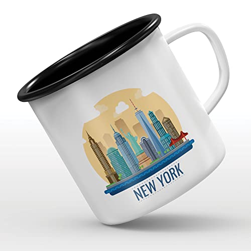 Mygoodprice MUG tasse émaillée au motif New York City 2