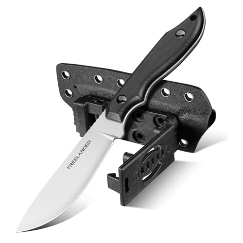 Freelander Full Tang Fixed Blade Knife with Kydex Sheath, Tactical Knives