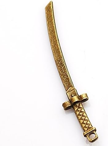 Amazon チャーム パーツ 日本刀 1個 金古美 刀 かたな 和物チャーム キーホルダー パーツ 金具 チャーム アクセサリートップ 通販