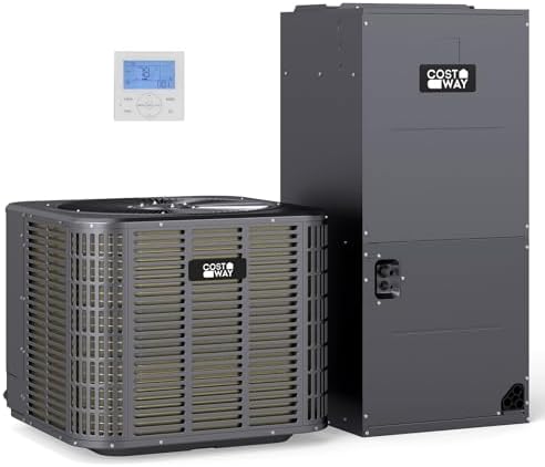 COSTWAY 3 Ton Ducted Central Air Conditioner Heat Pump System, 36...