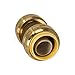 [10-Pack] PROCURU 1/2-Inch PushFit Coupling, Push-to-Connect Brass Plumbing Fitting for Copper, PEX, CPVC, PE-RT Pipe, LF Certified Safe (8X1012-10P)