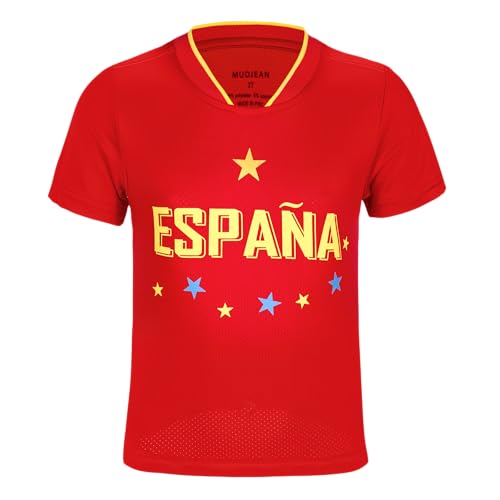 Image of Unisex Kids Soccer Jersey and Shorts Kit 2-Piece Set Boys Girls Football Outfits for Little Athlete 2-14 Years
