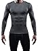 Neleus Men's 3 Pack Athletic Compression Sport Running T Shirt Long Sleeve Base Layer,Black,Grey,Whie,US XL,EU 2XL