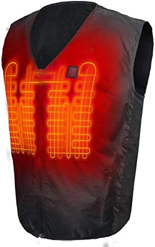 Gerbing 7V Rechargeable Battery Unisex Heated Vest Liner – Electric Vest for Winter Hiking, Motorcycle, Hunting, Working Black L/XL