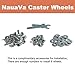 JMSEYOE 5 inch Caster Wheels with Brake 2200lbs,Heavy Duty Casters Set of 4 for Cart, Trolleys, Furniture and Workbench(2PCS Fixed Caster Wheels 2PCS Locking Swivel Casters)
