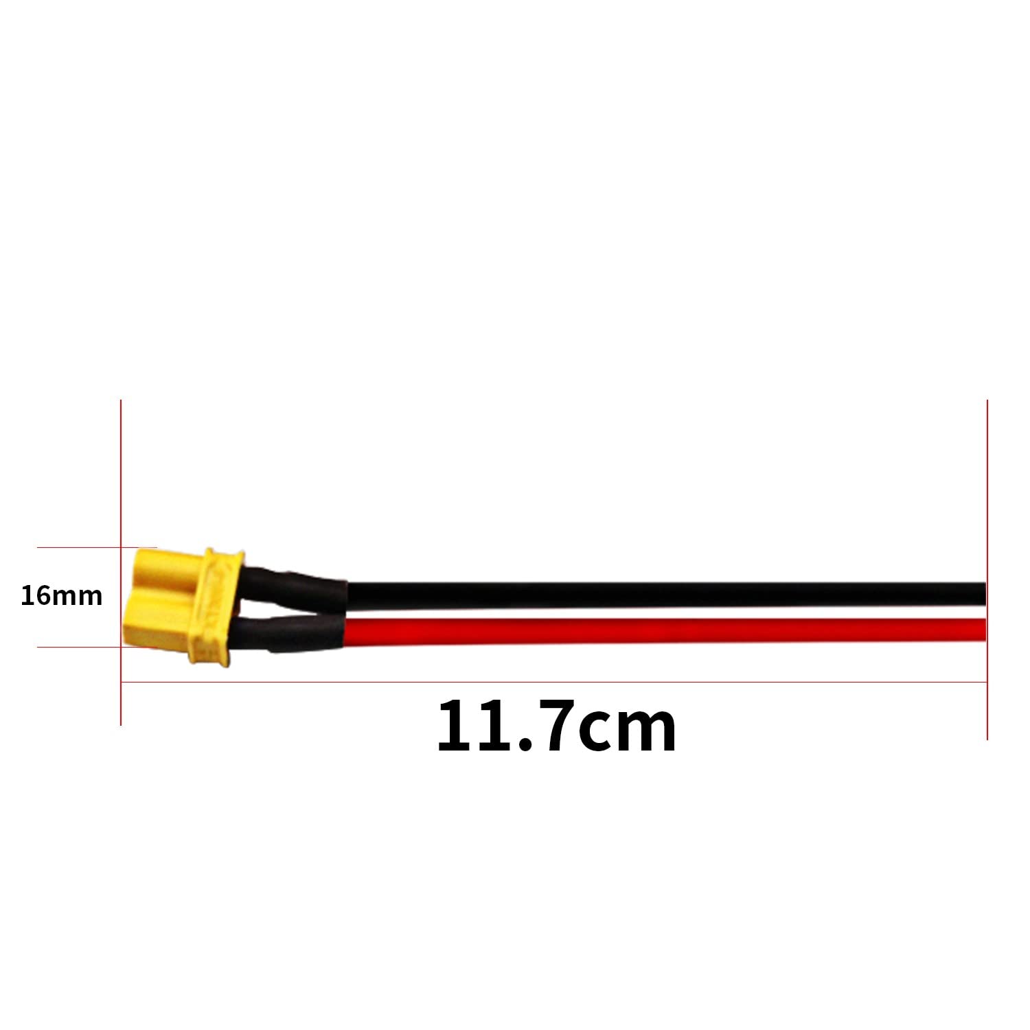 CenryKay Conector macho fêmea XT30U-F com conector de invólucro de