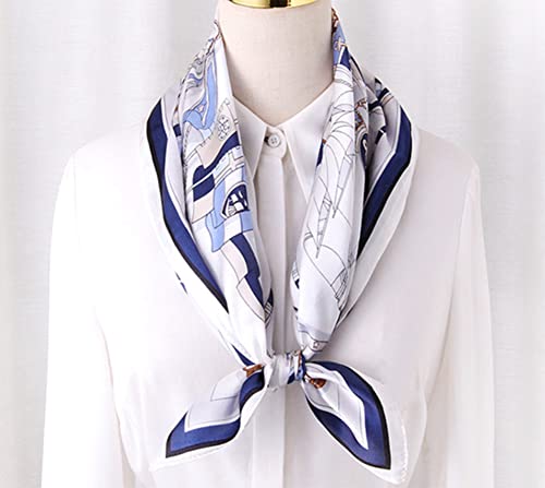 Jerla Women's Satin Square Silk Like Scarf Fashion Pattern Large Hair Scarf Wrap Headscarf 35" X 35" #TOP2