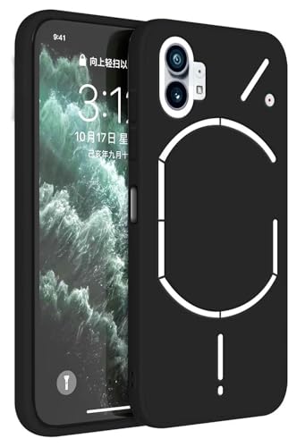 Topme Funda para NothingPhone (1) / NothingPhone 1 (6.55' Inches) Carcasa Caja Case Estuche, Funda Protectora de Piel de Silicona TPU - Negro