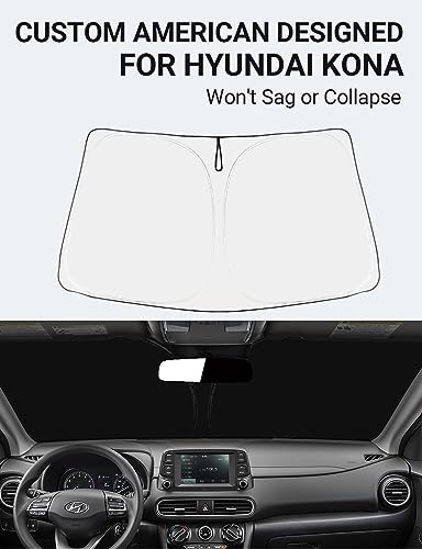 Image of Proadsy 2026 Upgrade Front Windshield Sun Shade Foldable Sunshade Protector Custom Fit 2018-2023 Sedan Accessories