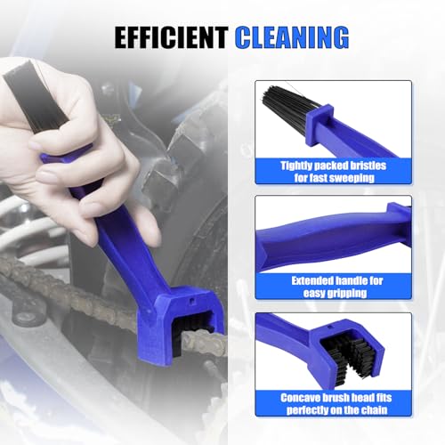 Image of NICECNC 1PCS Motorcycle Chain Gear Dirt Clean Brush Compatible with Honda Compatible with Kawasaki Compatible with Yamaha Dirtbike MX Street Sport Off-Road Motorcycles ATVs Quad Bicycles