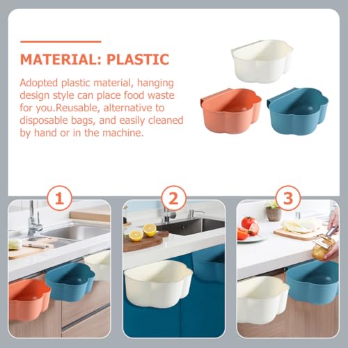 Set de 3 canecas colgantes para basura de cocina mini miniatura 3