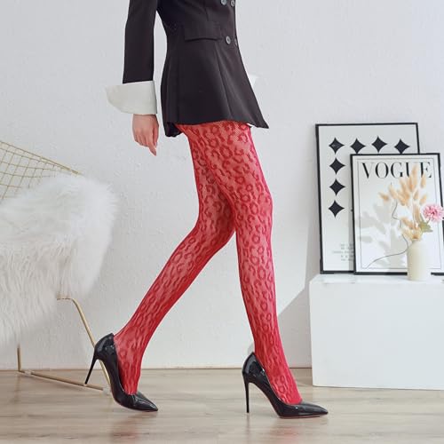 Image of Sahabowi Fishnet Pantyhose For Women Sheer High Waist Tights Control Top Mesh Stockings, Pantyhose12