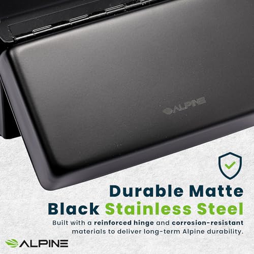 Image of Alpine Sanitary Napkin Receptacle - 2 Pack Wall Mounted Tampon Holder, Feminine Hygiene Trash Can for Bathroom Provides Clean & Odor-Free Restroom in Home, Office & Public Restrooms (Black)