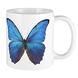 Weiße Standard-Kaffeetasse, 9,5 x 7,6 cm, Fassungsvermögen: 325 ml. Verschiedene Versionen verfügbar: Schwarze Farbwechsel-Tasse (9,5 x 7,6 cm, 312 ml) oder Mega-Kaffeetasse (11,4 x 9,5 cm, 568 ml).