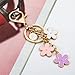 Fashion Keychain for Women Cute Stainless Steel Keychain Initial Letter Keys Charm Gifts