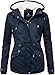 Produktbild MARIKOO Damen Winter Jacke Baumwolljacke Kurzmantel Manolya Blau Gr. XS