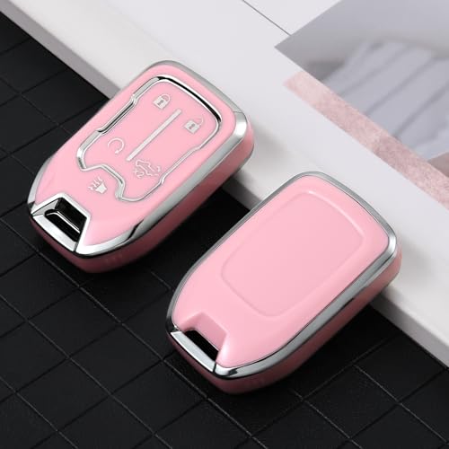 ELOHEI Key Fob Cover for Chevy, Key Fob Case Accessories for 2018-2025 Chevrolet Silverado Suburban Tahoe GMC Acadia Sierra Terrain Yukon Premium Soft by ELOHEI - Image 2