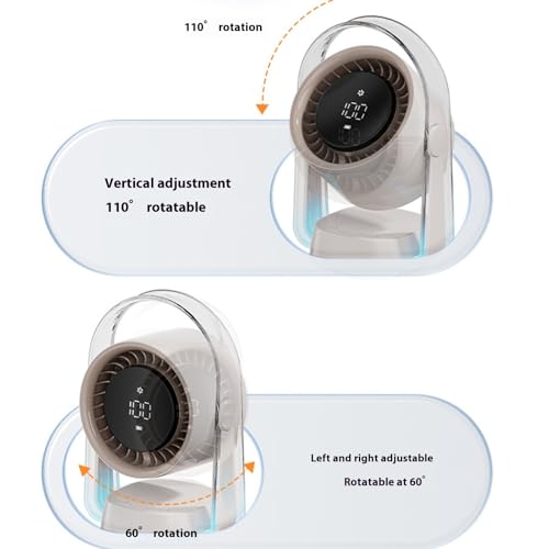 Ventilateur 100 vitesses de vent bleu rechargeable et silencieux - 7