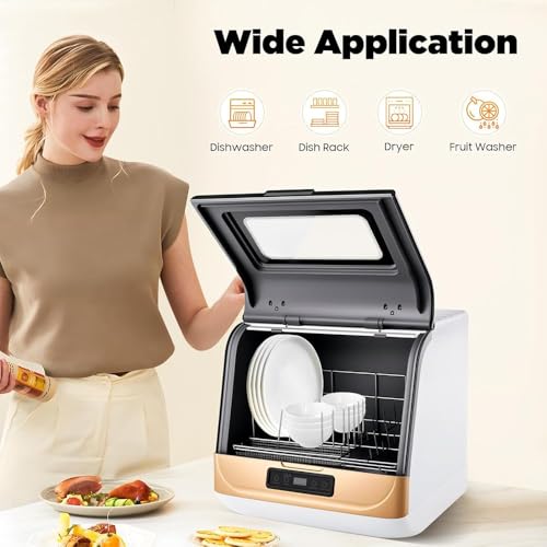 Lave-vaisselle de table 6 places compact et performant pour studio et cuisine