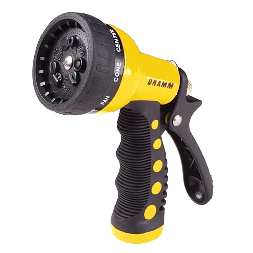 Dramm Revolver Heavy Duty 9 Pattern Quick Click Adjustable Garden Hose Spray Nozzle with Trigger Style Handle