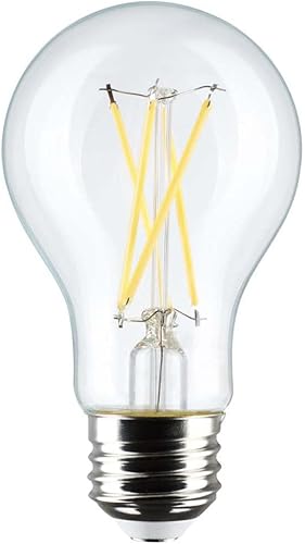 Miniatura 1 de Satco 12464-8A19/CL/LED/E26/940/4PK/120V (S12464) A19 A Line Pear Bombilla LED