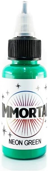 Immortal Tattoo Ink NEON Green 1/2-oz Bottles -Tattoo Supplies-