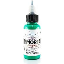Immortal Tattoo Ink NEON Green 1-oz Bottles -Tattoo Supplies-