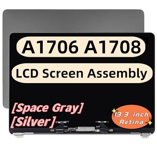 DZLQS A1706 A1708 LCD Screen Display Assembly Replacement Compatible with MacBook Pro 13.3 inch Retina 2560x1600 Late 2016 Mid 2017 EMC 3071 EMC 3163 EMC 3164 MLH12 MNQF2 MPXV2LL/A (Space Gray)