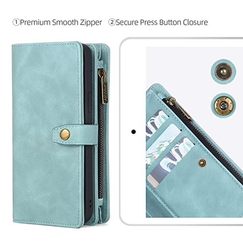 caso de telefone celular Compatível com Samsung Galaxy S23 Ultra Case, 2-em-1 Capa Magnética Destacá