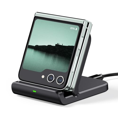 Chargeur Induction pour Samsung Galaxy Z Flip 7, Chargeur sans Fil pour Galaxy Z Flip 7 FE/6/5/4/3, Motorola Razr 60/50/40/Ultra, SwanScout 501S (Pliable)...